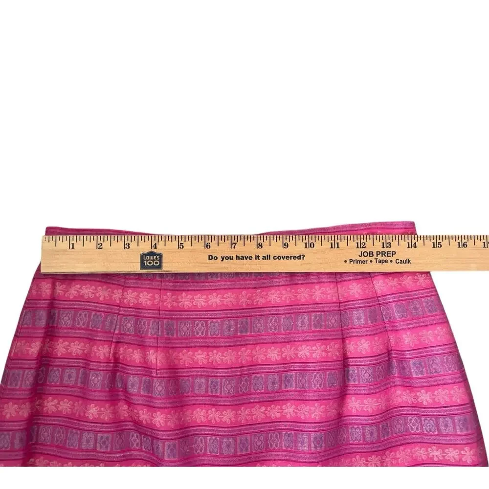 VTG Marie St. Claire Skirt Pink Pencil Lined Spring Easter Church Career Size 10